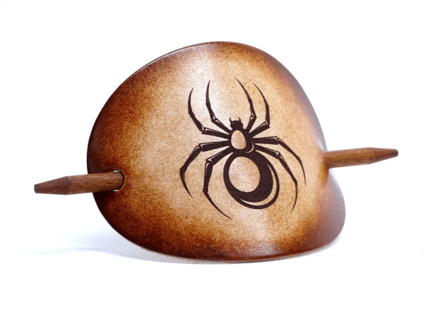 Vickys World Leder Haarspange - OX Antique - Spider