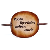 Vickys World Leder Haarspange - OX Antique - Name & Text – Bild 8