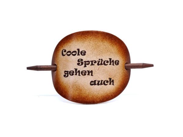 Vickys World Leder Haarspange - OX Antique - Name & Text – Bild 8