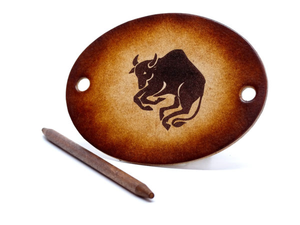 Vickys World Leder Haarspange - OX Antique - Sternzeichen Stier