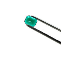 Schmuckstein - Cabochon Achteck facettiert - 10x13 mm - Grün - Smaragdfarben – Bild 5