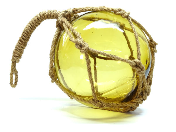 Fischerkugel im Netz - Gelb 17,5cm