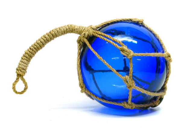 Fischerkugel im Netz - Blau 12,5cm