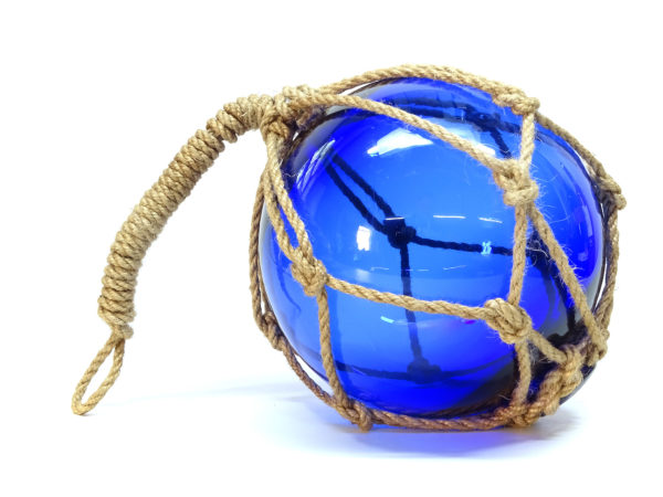 Fischerkugel im Netz - Blau 15cm
