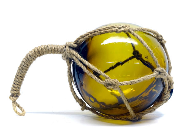 Fischerkugel im Netz - Gelb 12,5cm