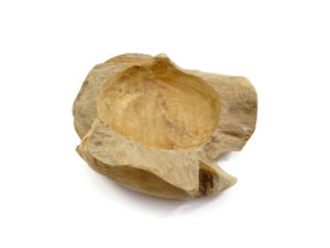 Teak Holz Schale Massiv #S2 Nature - WYSIWYG