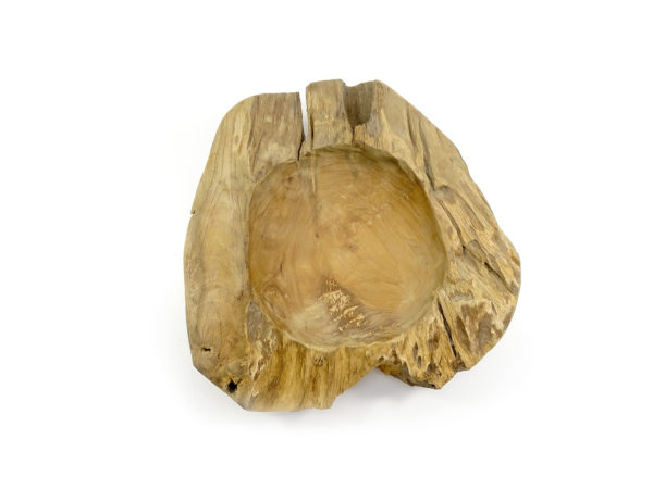 Teak Holz Schale Massiv #S3 Nature - WYSIWYG – Bild 3