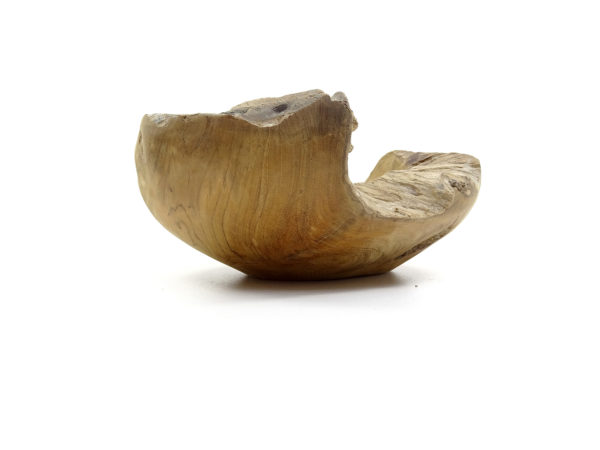 Teak Holz Schale Massiv #S5 Nature - WYSIWYG – Bild 2