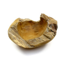 Teak Holz Schale Massiv #S5 Nature - WYSIWYG