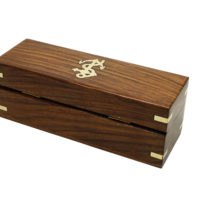 Messing Rumbecher 4er Set in der Teak Holz Box – Bild 6