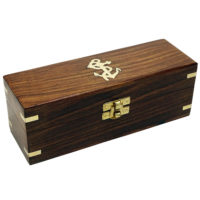Messing Rumbecher 4er Set in der Teak Holz Box – Bild 2