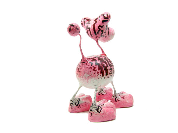 Tiger Katze - Pappmache - Pink - XL - Skulptur - Kunst