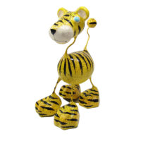 Tiger Katze - Pappmache - Gelb - XL - Skulptur - Kunst