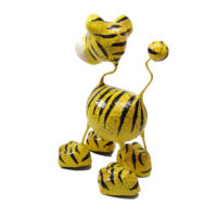 Tiger Katze - Pappmache - Gelb - XL - Skulptur - Kunst