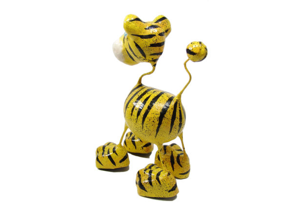 Tiger Katze - Pappmache - Gelb - XL - Skulptur - Kunst