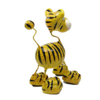 Tiger Katze - Pappmache - Gelb - XL - Skulptur - Kunst