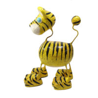 Tiger Katze - Pappmache - Gelb - XXL - Skulptur - Kunst