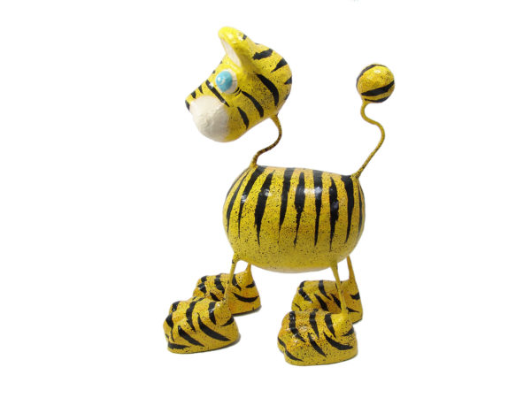 Tiger Katze - Pappmache - Gelb - XXL - Skulptur - Kunst