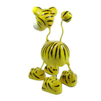 Tiger Katze - Pappmache - Gelb - XL - Skulptur - Kunst