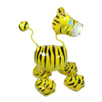 Tiger Katze - Pappmache - Gelb - XL - Skulptur - Kunst
