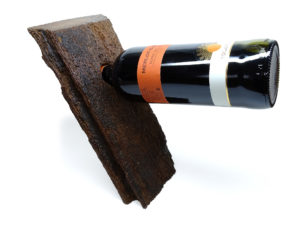 Flaschenhalter Balance - Antik Holz - Unikat - #02