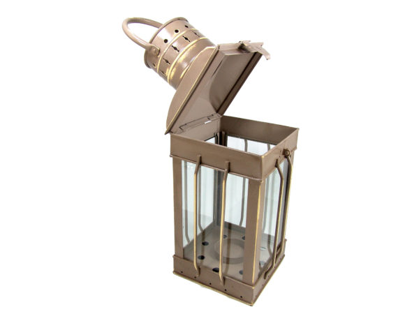 Eckige Cargo Laterne - Shabby Chic - Beige-Braun - Colmore – Bild 3