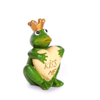 Froschkönig Kerze mit Herz - Kiss me – Bild 4