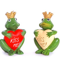 Froschkönig Kerze mit Herz - Kiss me – Bild 2