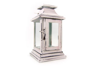 Kleine Colmore Laterne - Shabby Chic Weiß