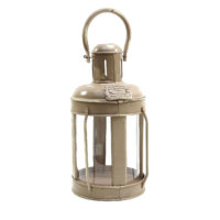 Runde Cargo Laterne - Shabby Chic - Beige-Braun - Colmore – Bild 2