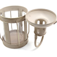 Runde Cargo Laterne - Shabby Chic - Beige-Braun - Colmore – Bild 4