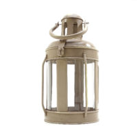 Runde Cargo Laterne - Shabby Chic - Beige-Braun - Colmore