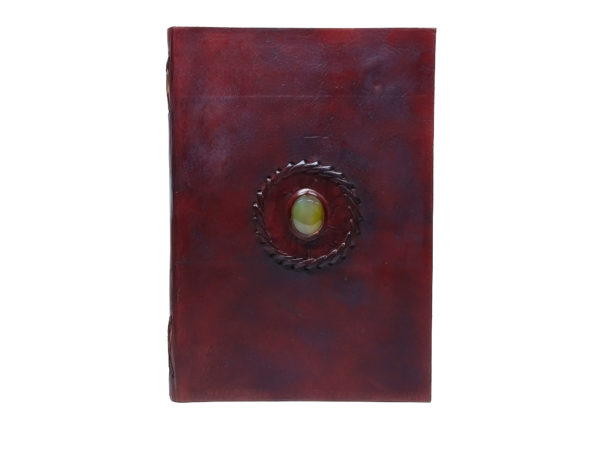 Tagebuch Lederbuch - XXL Block Stone RAW - Wine
