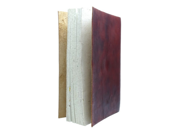Tagebuch Lederbuch - XXL Block Stone RAW - Wine – Bild 2