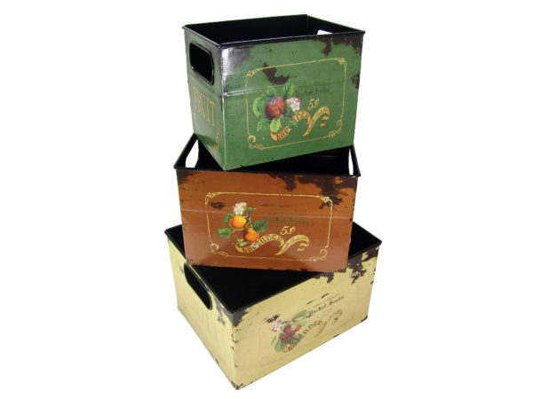 Aufbewahrungsboxen Metall 3er Set -Fruit - Emaille Look – Bild 11