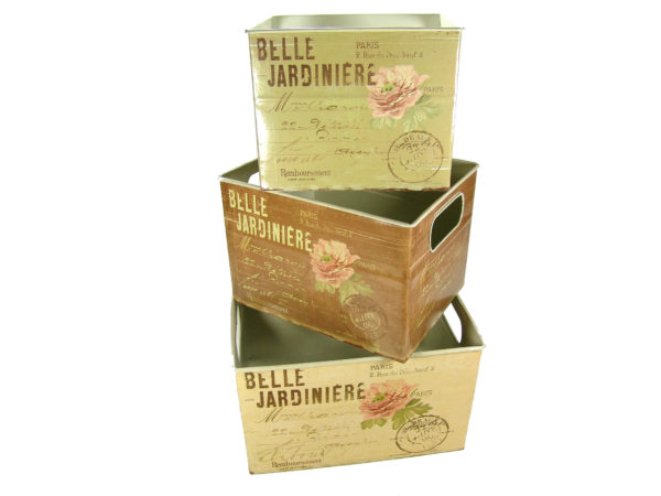 Aufbewahrungsboxen Metall 3er Set - Paris - Emaille Look – Bild 11