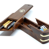 Maritime Stiftebox in Holz und Messing – Bild 4