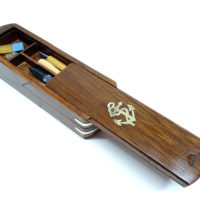Maritime Stiftebox in Holz und Messing – Bild 3