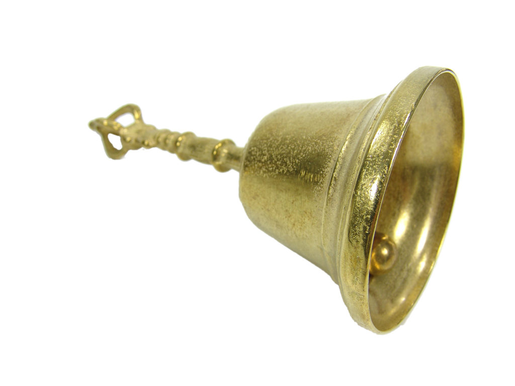 2x Handglocken Zinklegierung - Service Glocken Für Restaurant & Hotel 11,3cm