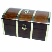Schmuckkästchen Schatulle - Schatzkiste - Holz Messing – Bild 2