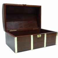 Schmuckkästchen Schatulle - Schatzkiste - Holz Messing – Bild 5