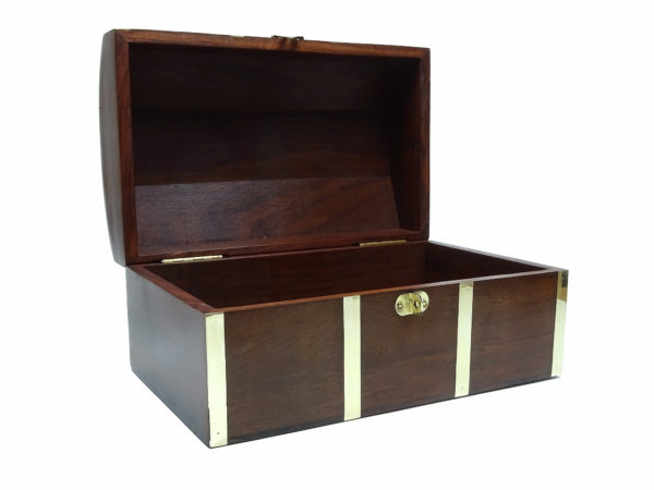 Schmuckkästchen Schatulle - Schatzkiste - Holz Messing – Bild 5