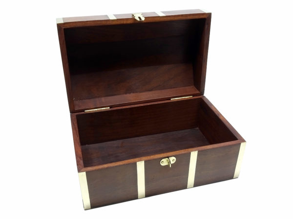 Schmuckkästchen Schatulle - Schatzkiste - Holz Messing – Bild 7