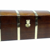 Schmuckkästchen Schatulle - Schatzkiste - Holz Messing – Bild 8