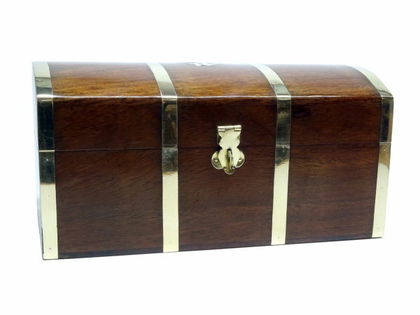 Schmuckkästchen Schatulle - Schatzkiste - Holz Messing – Bild 8