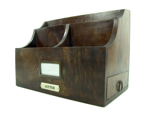 LETTER BOX XXL - Rustikaler Mini-Sekretär im Kolonial-Stil