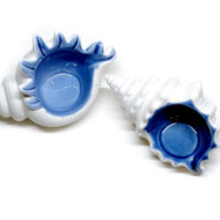 Maritime Teelichter - Muschel & Schnecke aus Keramik - 2er Set