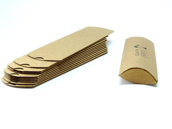 Kissenschachtel - Pillow-Box - Kraftpapier Natur - 17,8 x 5,1 x 1,9 cm – Bild 6