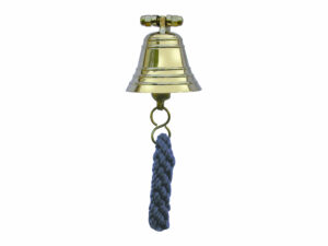 Wandglocke Messing – Antik Look - Blau