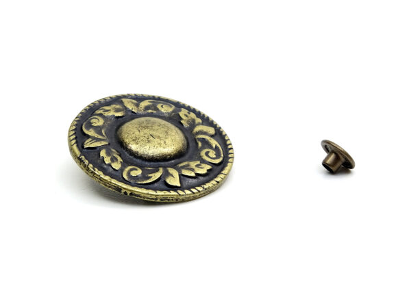Blumenkranz - Niete - Zierniete - Metall - Altgold